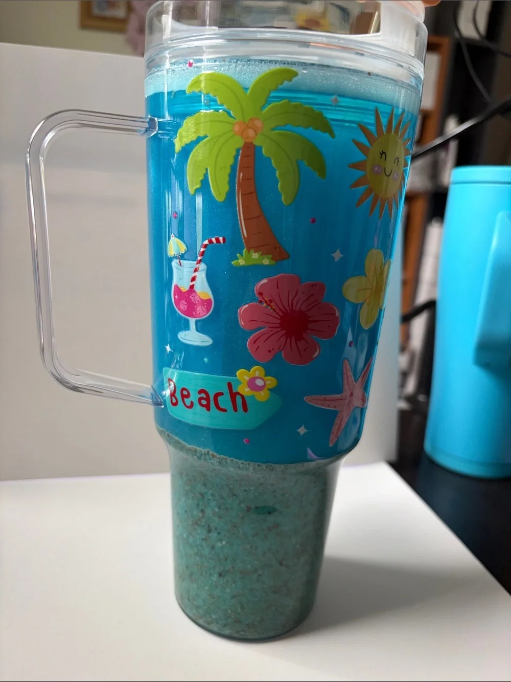 Beach Please 30 oz Beach Fill Acrylic Tumbler w/ Topper